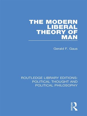 cover image of The Modern Liberal Theory of Man